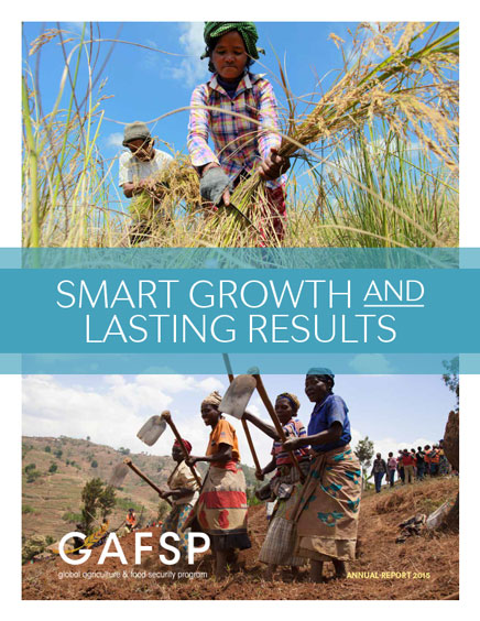 cover: two photos of people working in fields